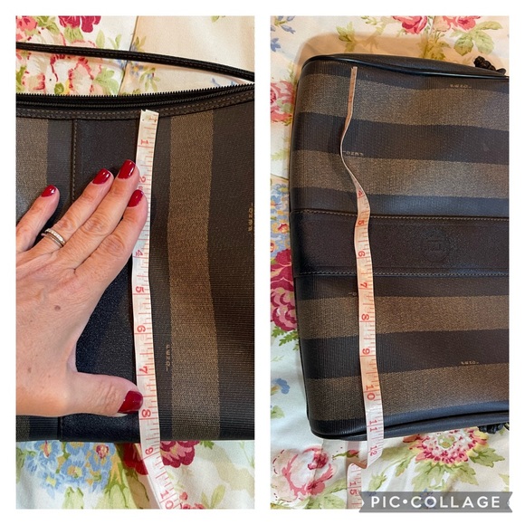 💵SOLD💵Authentic Fendi Pequin Canvas Crossbody Handbag - Picture 13 of 16